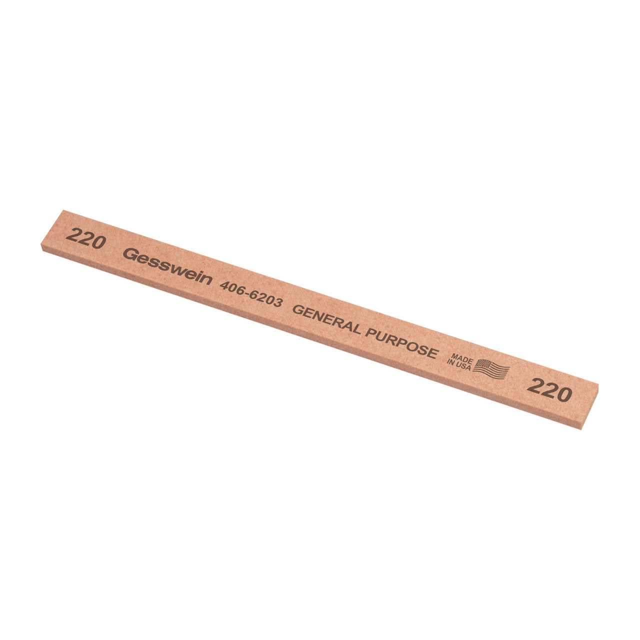 Gesswein® General Purpose Stones - 1/2" x 1/8" x 6", 220 Grit (Pkg. of 12)