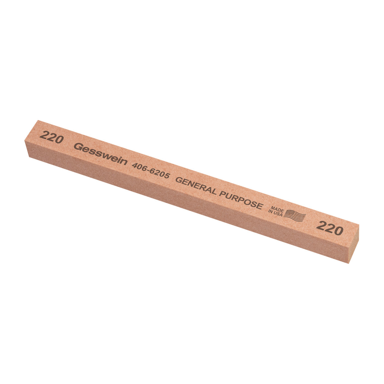 Gesswein® General Purpose Stones - 1/2" x 1/2" x 6", 220 Grit (Pkg. of 6)
