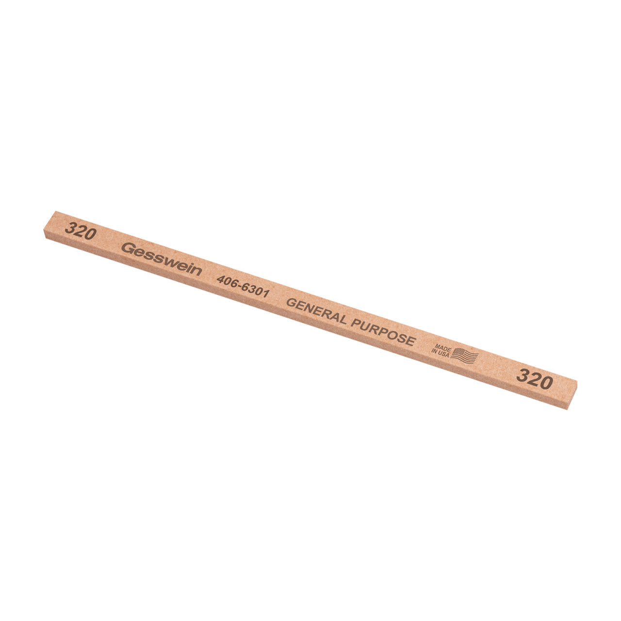 Gesswein® General Purpose Stones - 1/4" x 1/8" x 6", 320 Grit (Pkg. of 12)