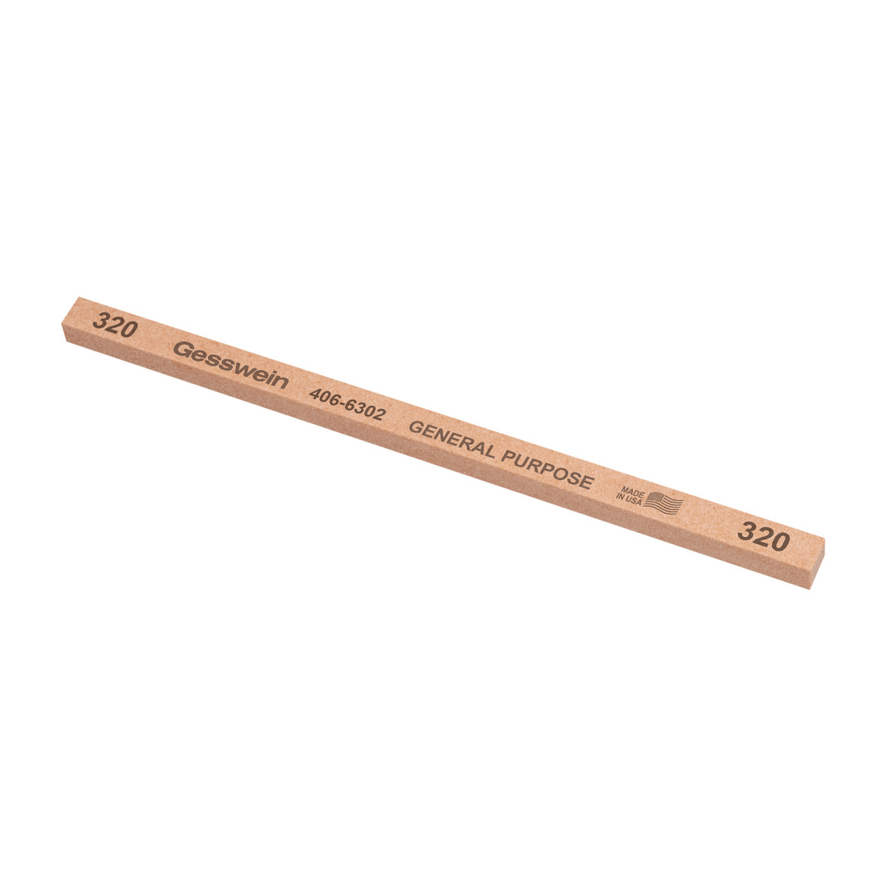 Gesswein® General Purpose Stones - 1/4" x 1/4" x 6", 320 Grit (Pkg. of 12)