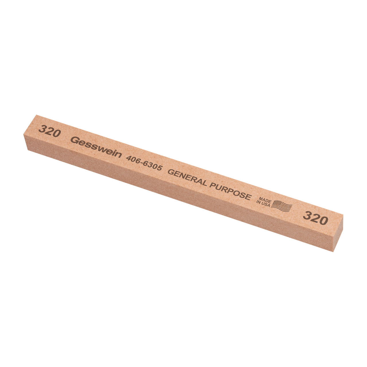 Gesswein® General Purpose Stones - 1/2" x 1/2" x 6", 320 Grit (Pkg. of 6)