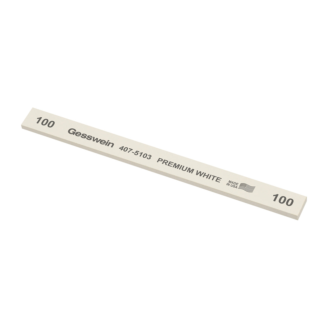 Gesswein® Premium White Stones - 1/2" x 1/8" x 6", 100 Grit (Pkg. of 12)