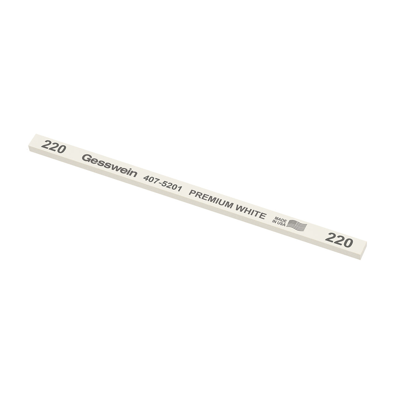 Gesswein® Premium White Stones - 1/4" x 1/8" x 6", 220 Grit (Pkg. of 12)