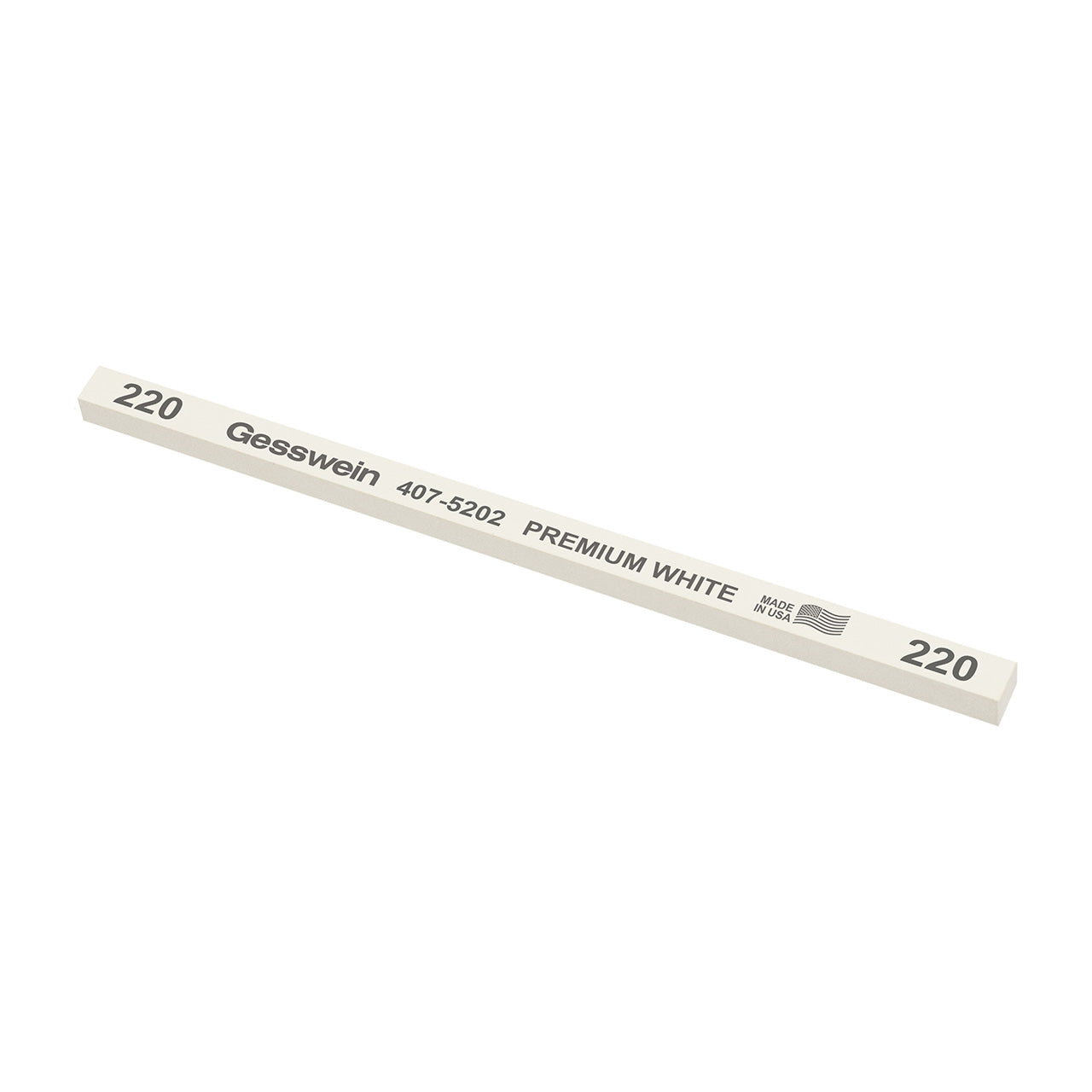 Gesswein® Premium White Stones - 1/4" x 1/4" x 6", 220 Grit (Pkg. of 12)