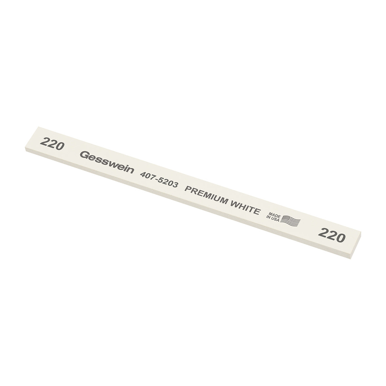 Gesswein® Premium White Stones - 1/2" x 1/8" x 6", 220 Grit (Pkg. of 12)