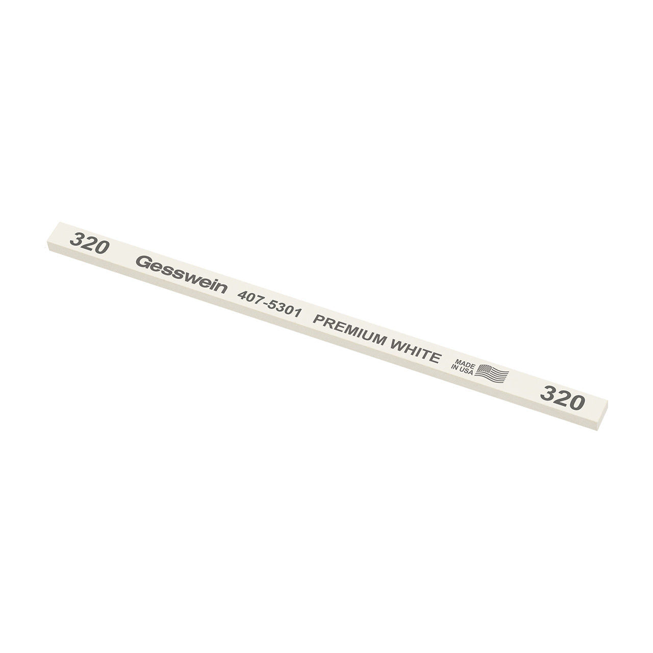 Gesswein® Premium White Stones - 1/4" x 1/8" x 6", 320 Grit (Pkg. of 12)