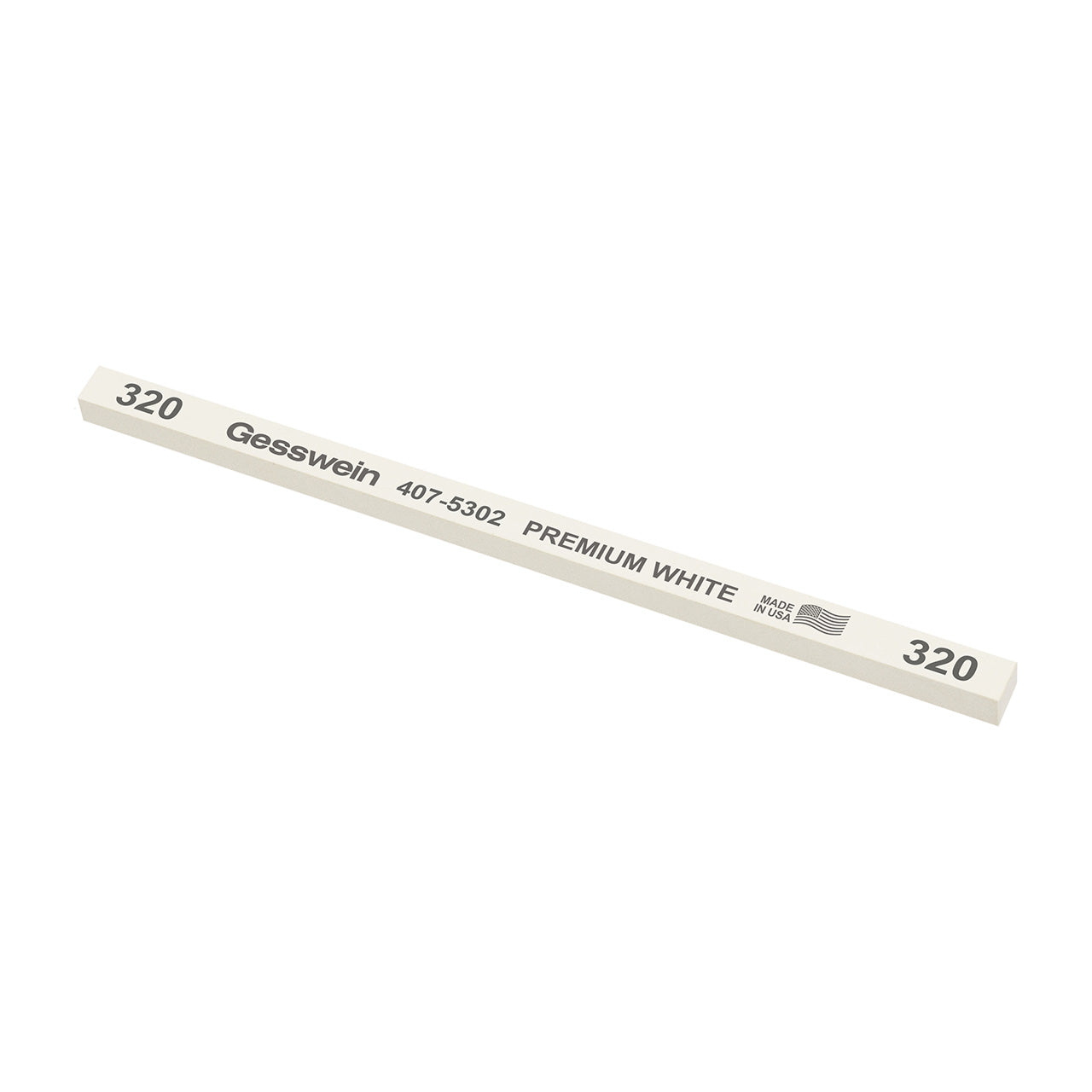 Gesswein® Premium White Stones - 1/4" x 1/4" x 6", 320 Grit (Pkg. of 12)