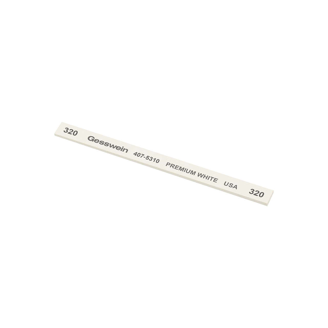 Gesswein® Premium White Stones - 1/4" x 1/16" x 4", 320 Grit (Pkg. of 12)
