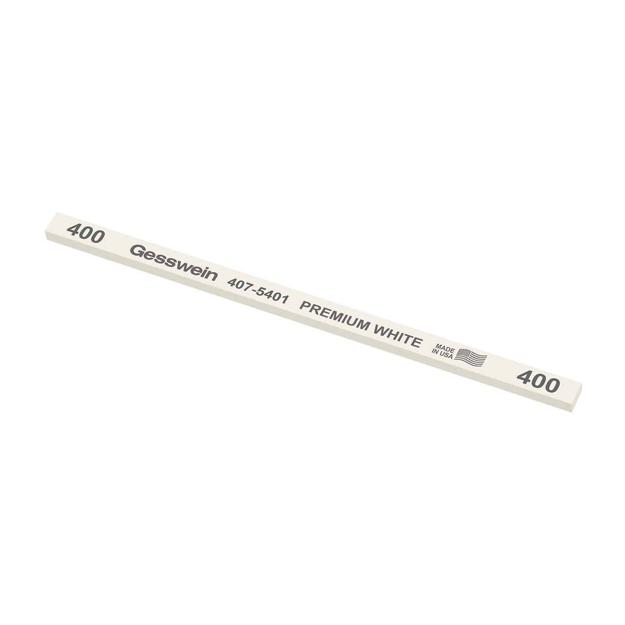 Gesswein® Premium White Stones - 1/4" x 1/8" x 6", 400 Grit (Pkg. of 12)