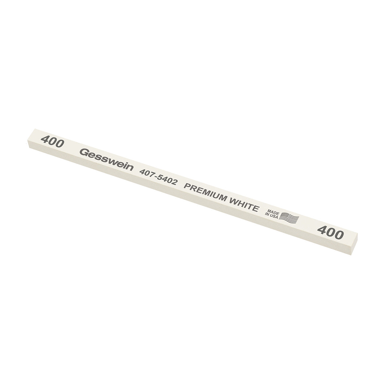 Gesswein® Premium White Stones - 1/4" x 1/4" x 6", 400 Grit (Pkg. of 12)
