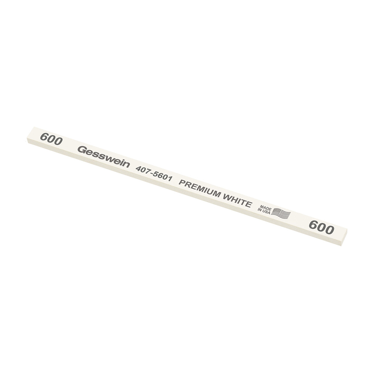 Gesswein® Premium White Stones - 1/4" x 1/8" x 6", 600 Grit (Pkg. of 12)