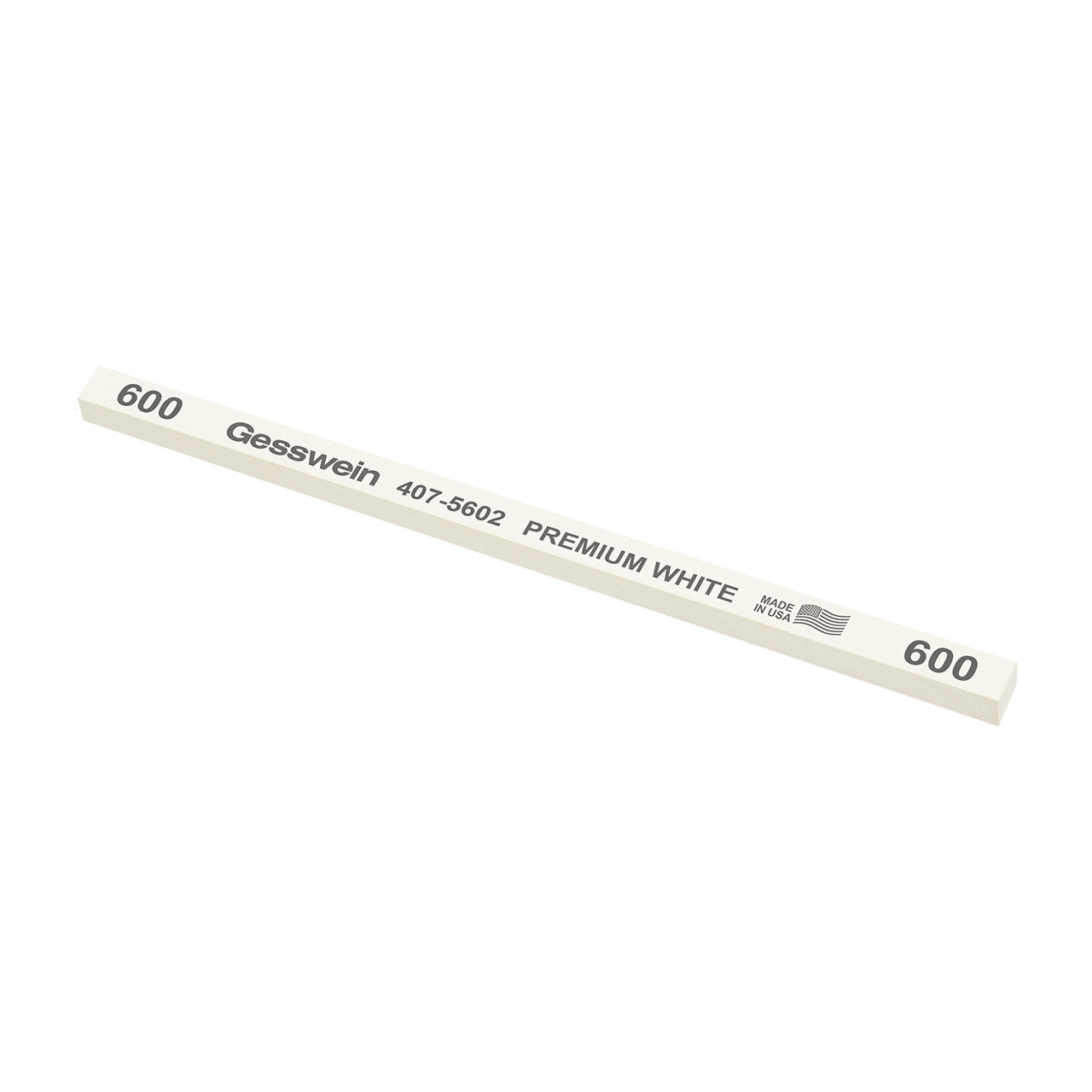 Gesswein® Premium White Stones - 1/4" x 1/4" x 6", 600 Grit (Pkg. of 12)