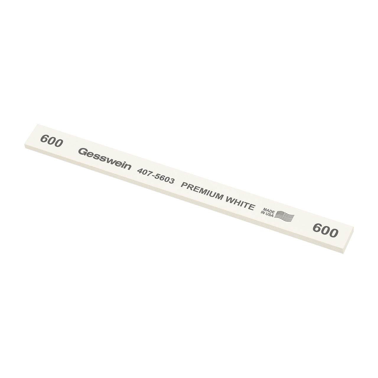 Gesswein® Premium White Stones - 1/2" x 1/8" x 6", 600 Grit (Pkg. of 12)