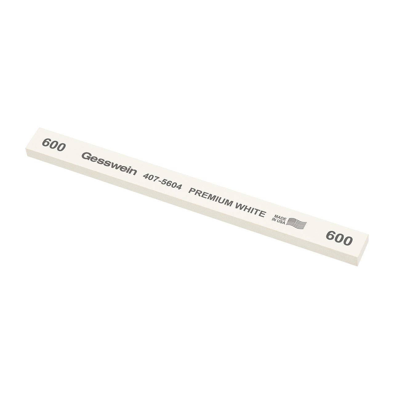 Gesswein® Premium White Stones - 1/2" x 1/4" x 6", 600 Grit (Pkg. of 12)