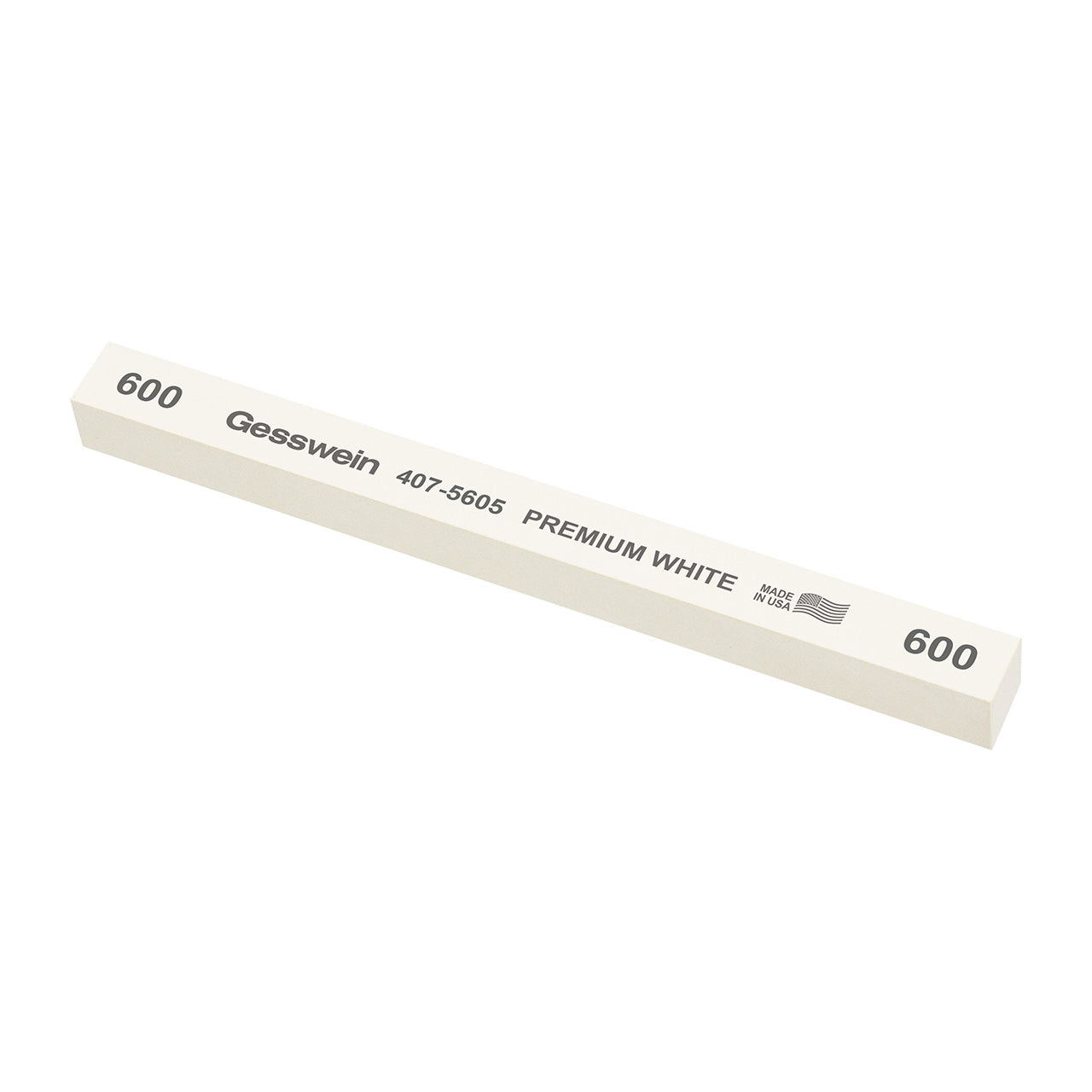 Gesswein® Premium White Stones - 1/2" x 1/2" x 6", 600 Grit (Pkg. of 6)