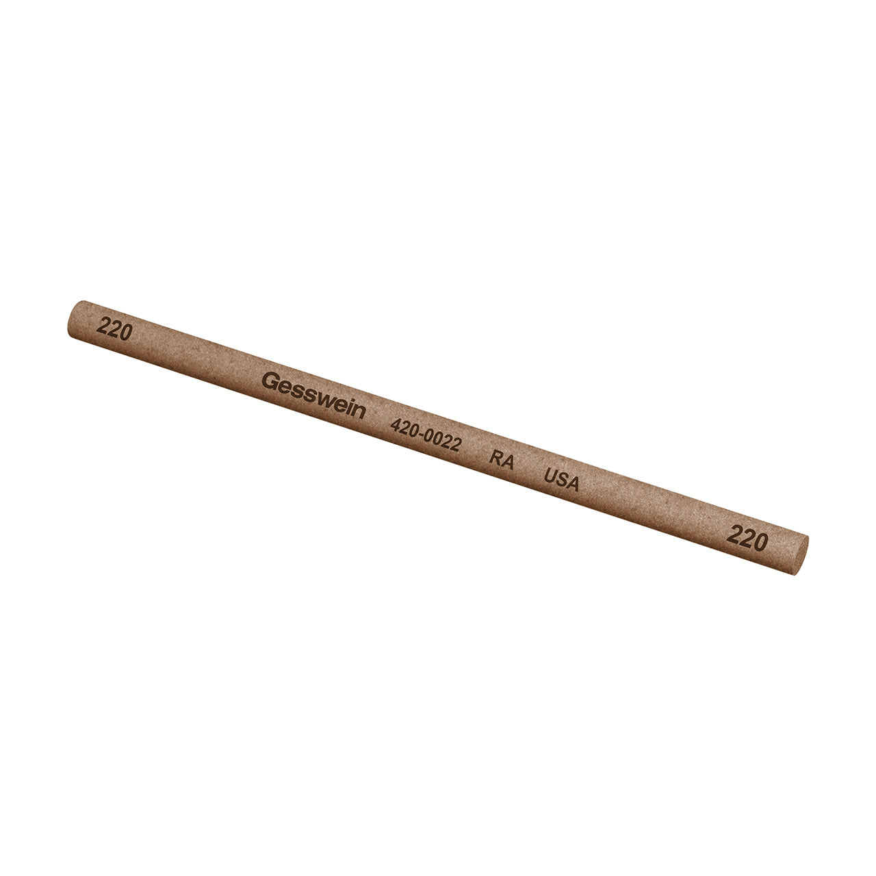 Gesswein® RA Stones - 5/32" x 4" Round 220 Grit (Pkg. of 12)