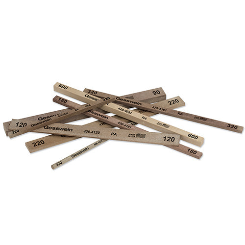 Gesswein® RA Stones - 1/4" x 1/8" x 6", 90 Grit (Pkg. of 12)