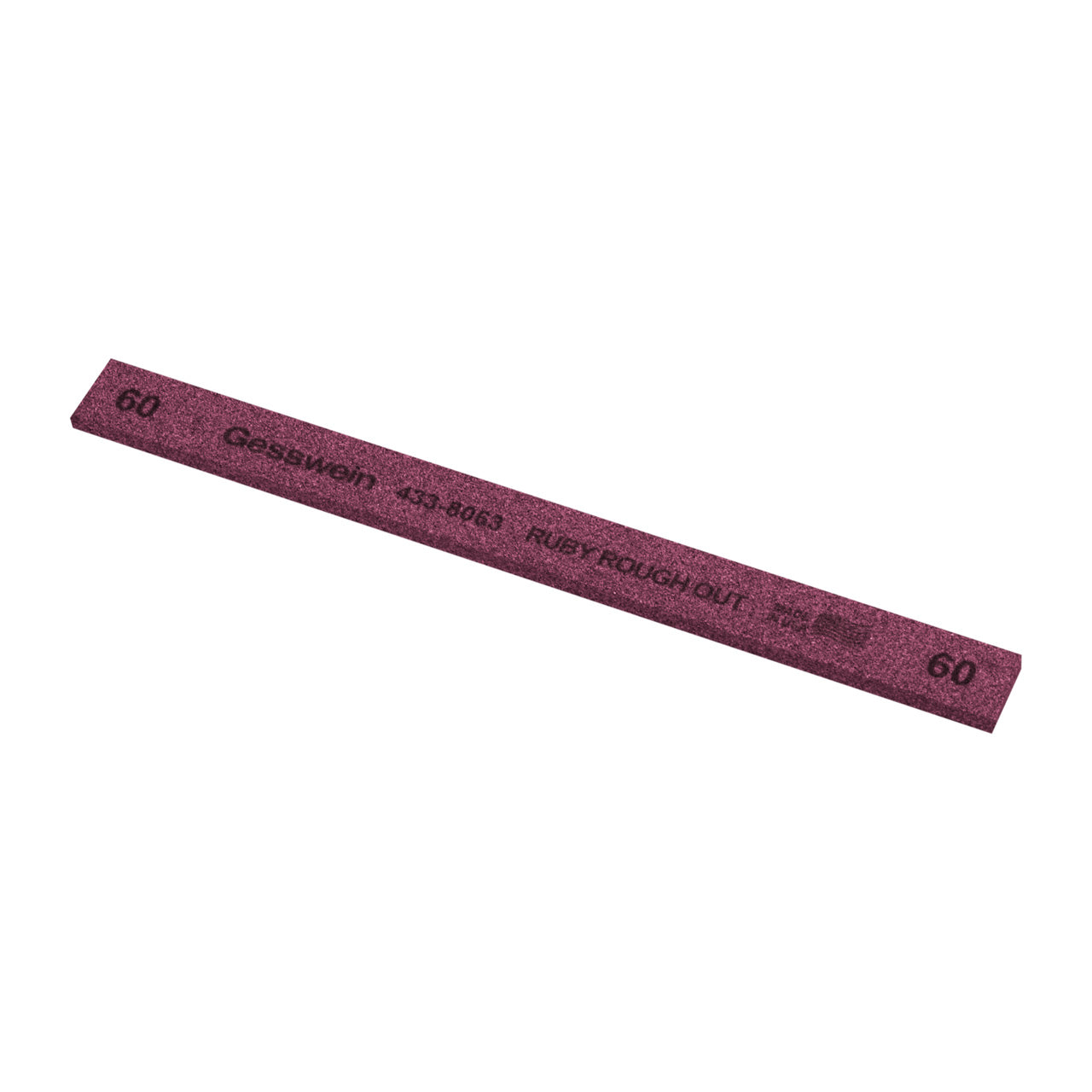 Gesswein® Ruby Rough Out Stone - 1/2" x 1/8" x 6", 60 Grit (Pkg. of 12)