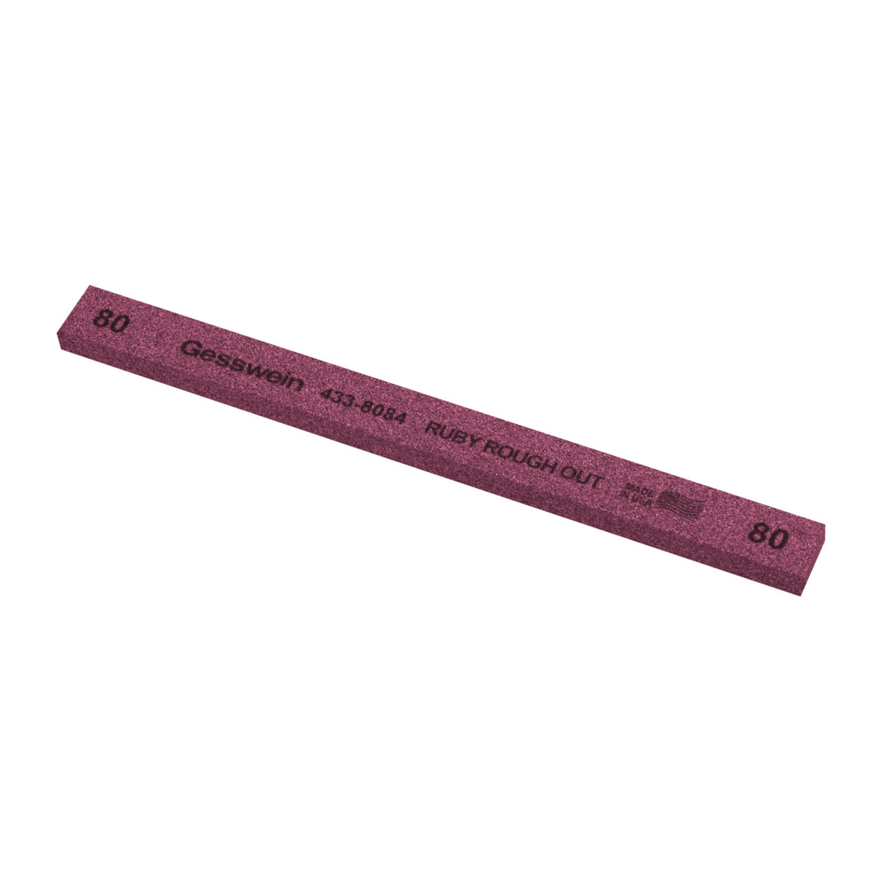 Gesswein® Ruby Rough Out Stone - 1/2" x 1/4" x 6", 80 Grit (Pkg. of 12)