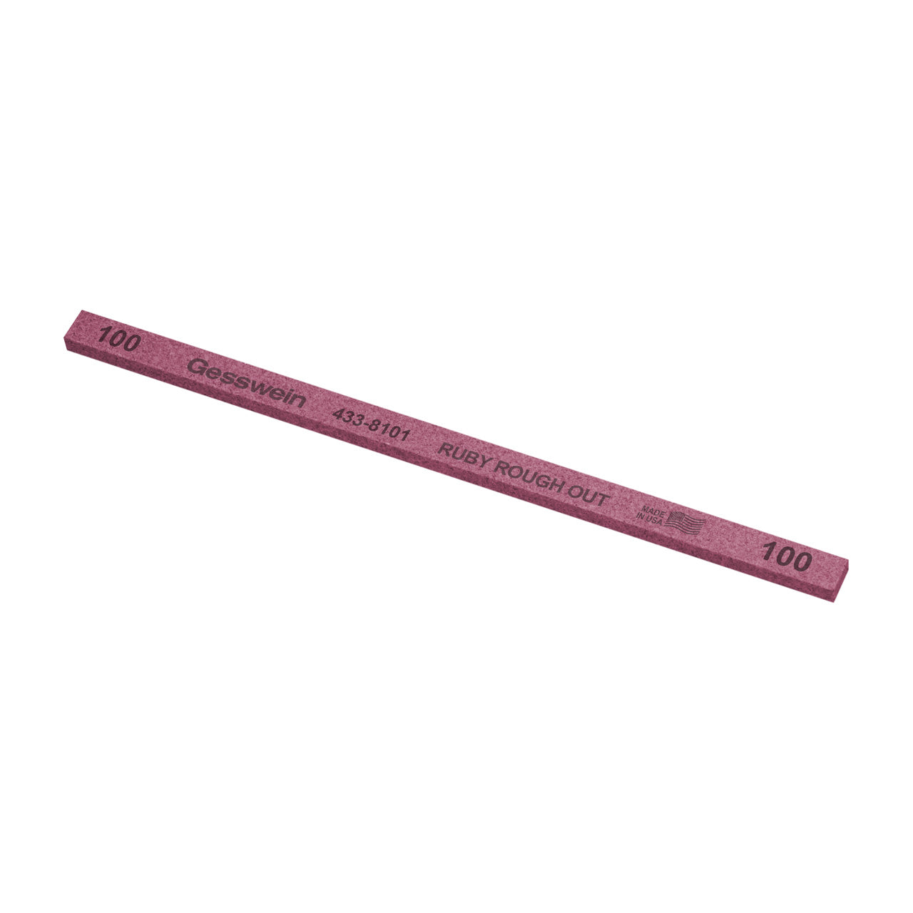 Gesswein® Ruby Rough Out Stone - 1/4" x 1/8" x 6", 100 Grit (Pkg. of 12)