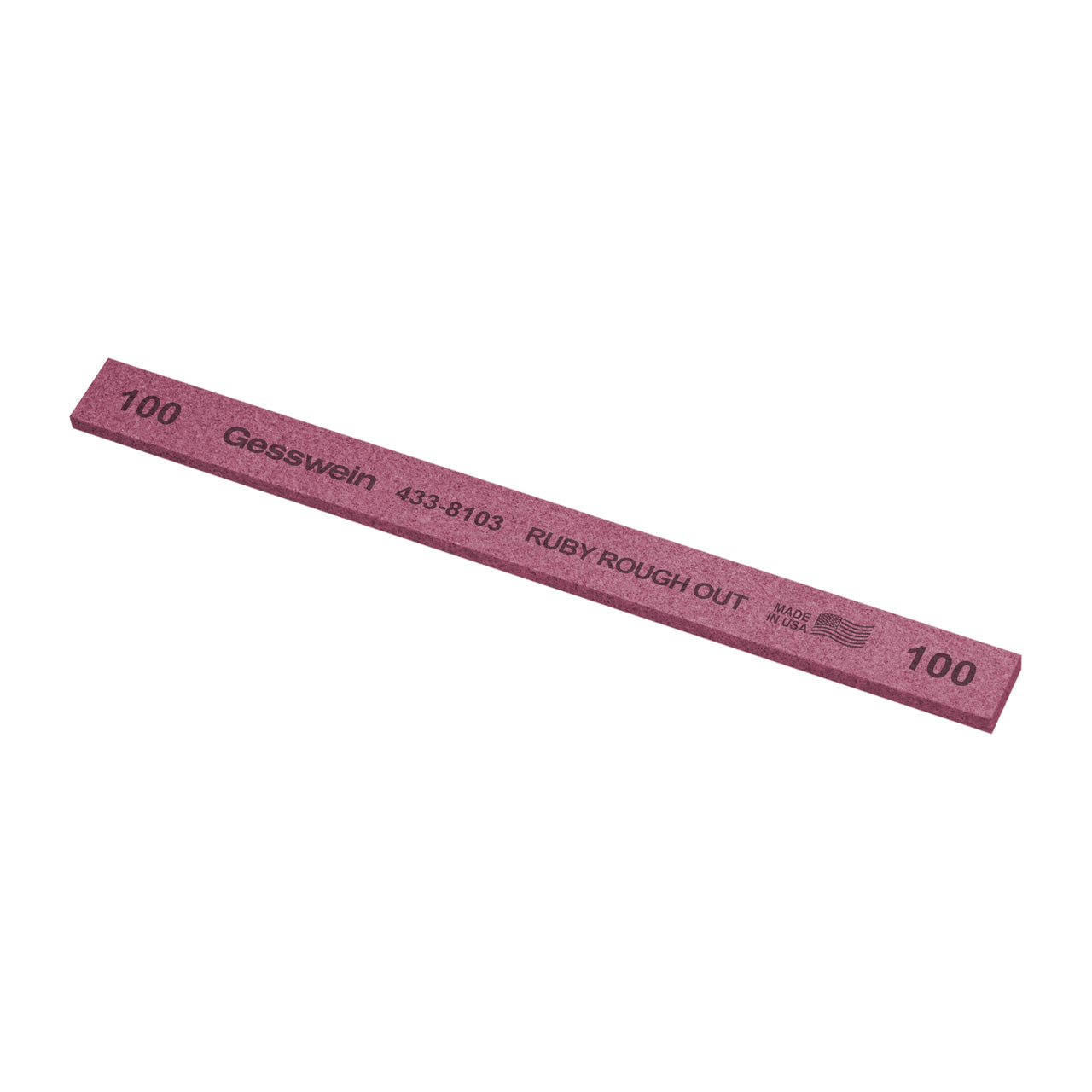 Gesswein® Ruby Rough Out Stone - 1/2" x 1/8" x 6", 100 Grit (Pkg. of 12)
