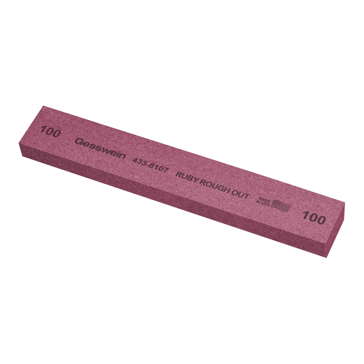 Gesswein® Ruby Rough Out Stones - 1" x 1/2" x 6", 100 Grit (Pkg. of 6)