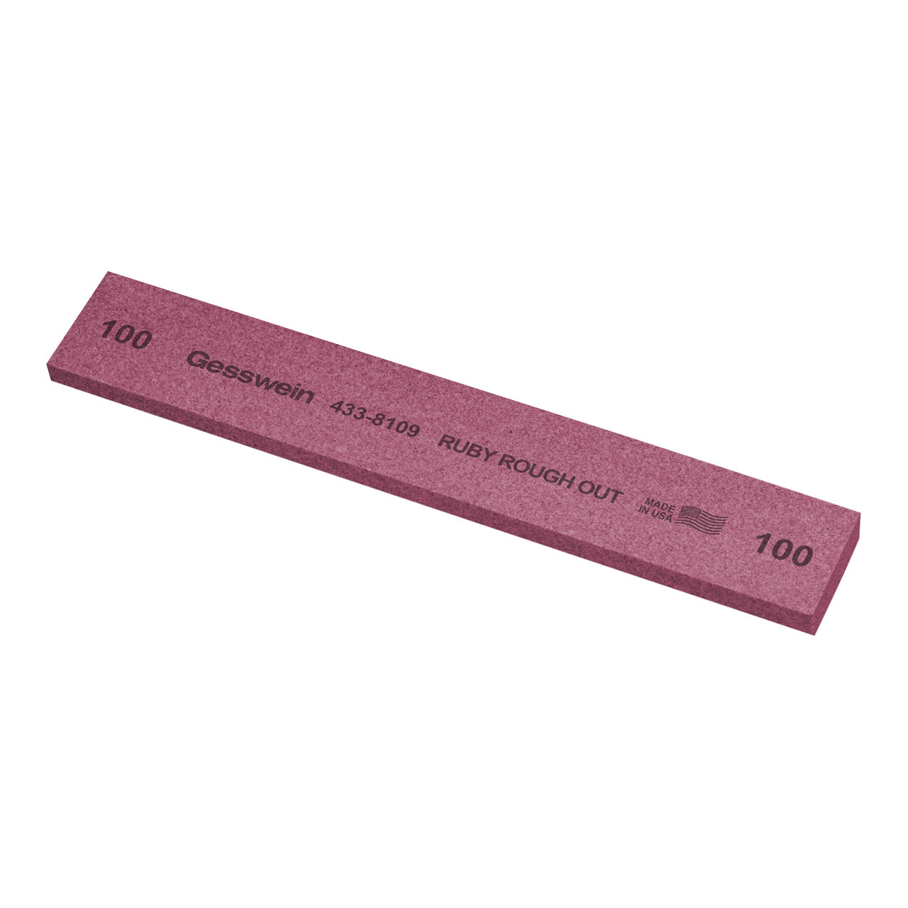 Gesswein® Ruby Rough Out Stones - 1" x 1/4" x 6", 100 Grit (Pkg. of 6)