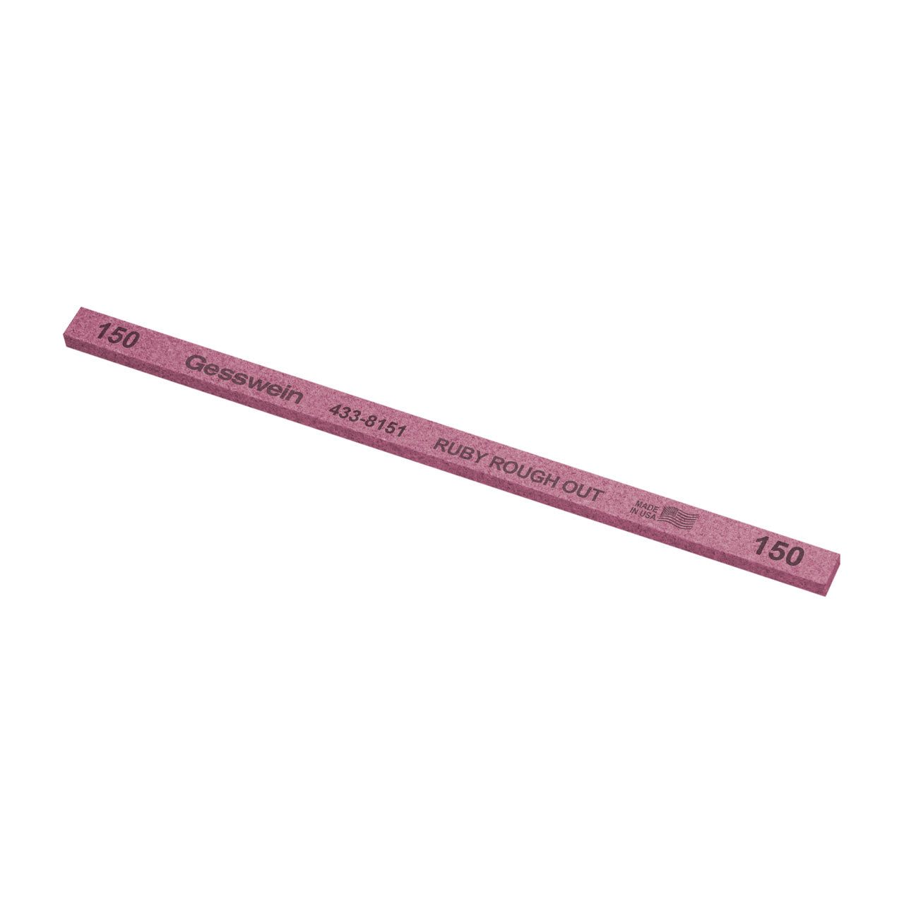 Gesswein® Ruby Rough Out Stones - 1/4" x 1/8" x 6", 150 Grit (Pkg. of 12)