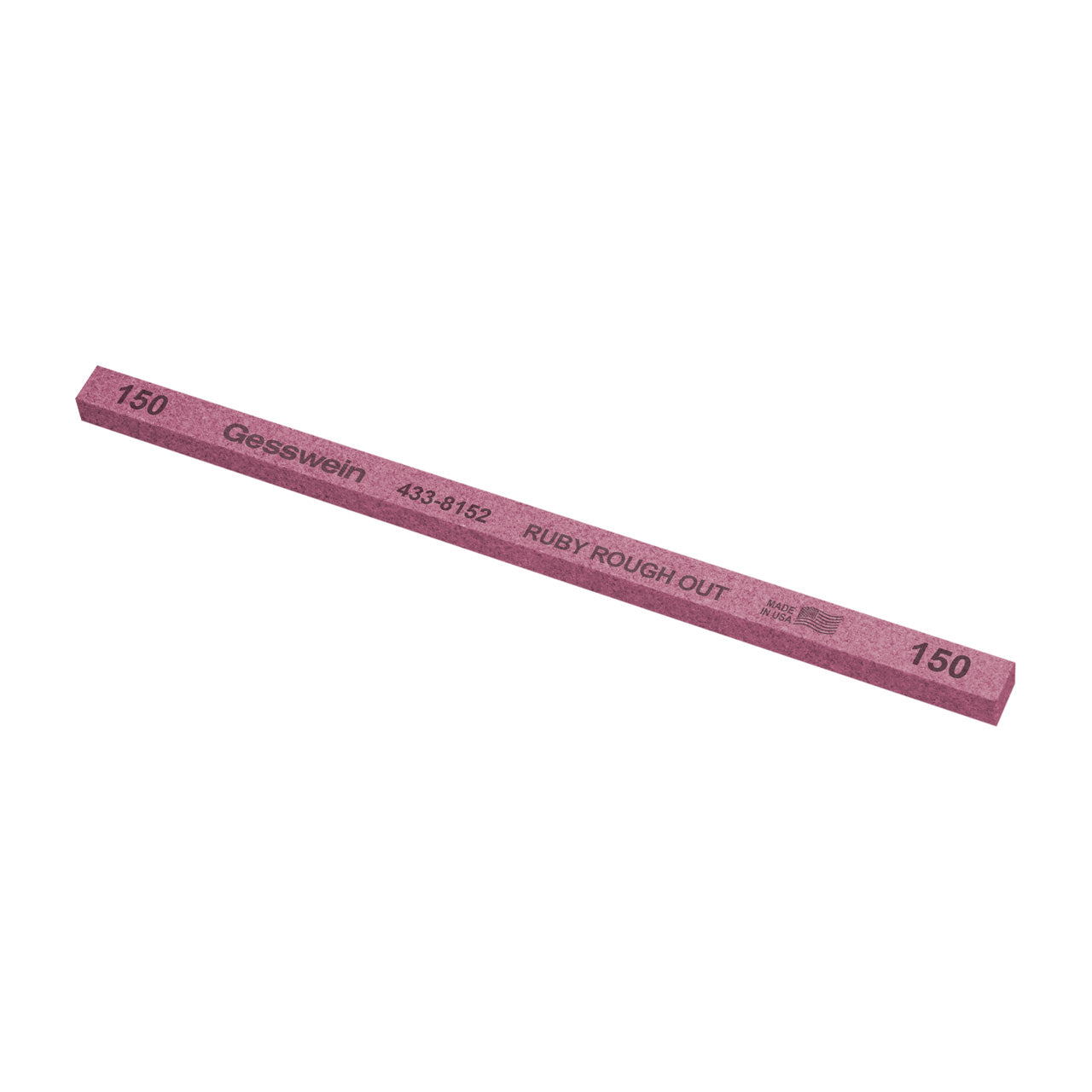 Gesswein® Ruby Rough Out Stones - 1/4" X 1/4" X 6", 150 Grit (Pkg. of 12)