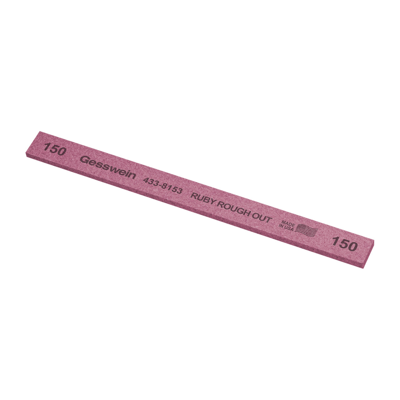 Gesswein® Ruby Rough Out Stones - 1/2" x 1/8" x 6", 150 Grit (Pkg. of 12)