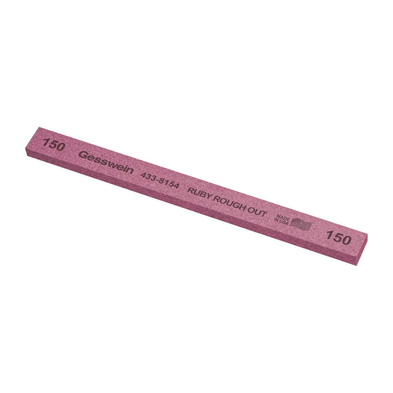 Gesswein® Ruby Rough Out Stones - 1/2" x 1/4" x 6", 150 Grit (Pkg. of 12)