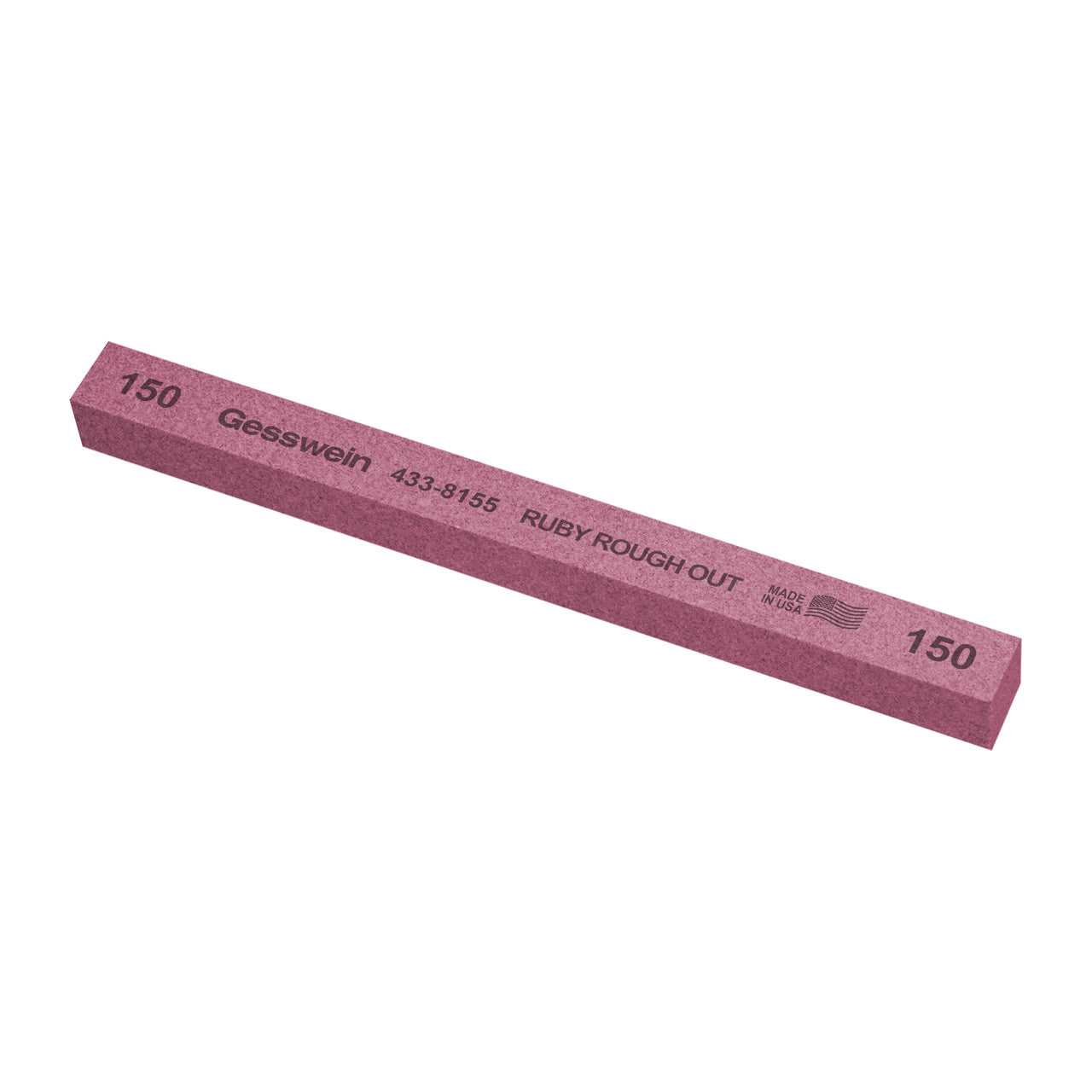 Gesswein® Ruby Rough Out Stones - 1/2" x 1/2" x 6", 150 Grit (Pkg. of 6)