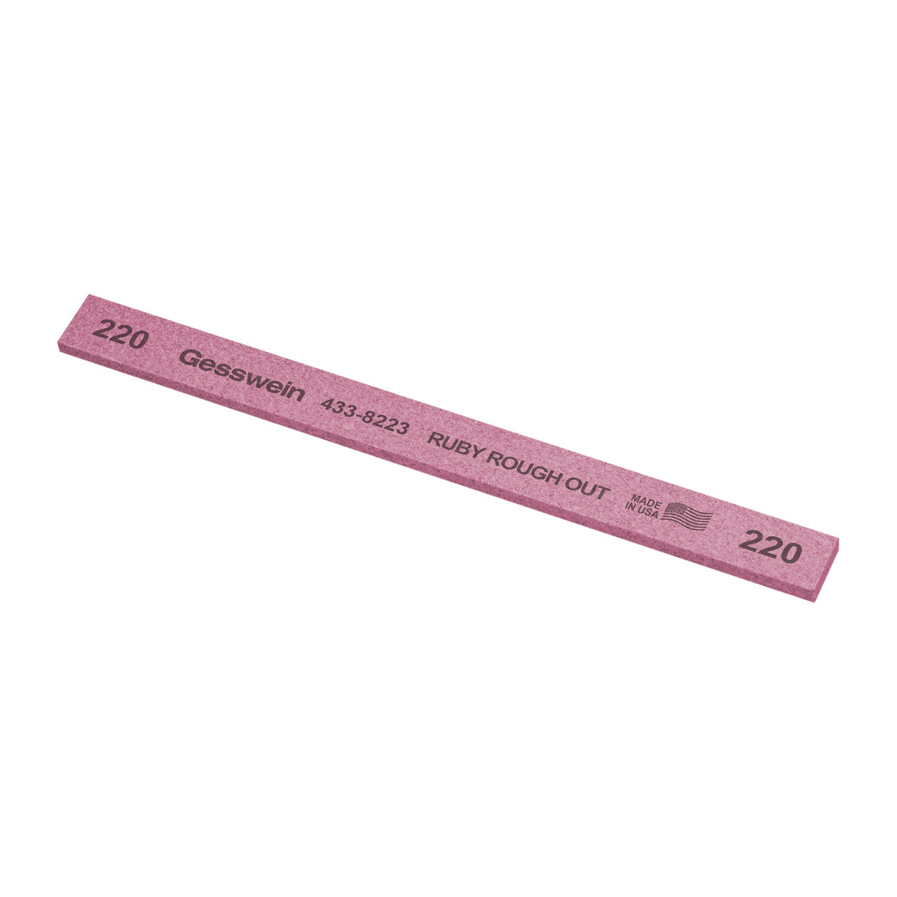 Gesswein® Ruby Rough Out Stones - 1/2" x 1/8" x 6", 220 Grit (Pkg. of 12)