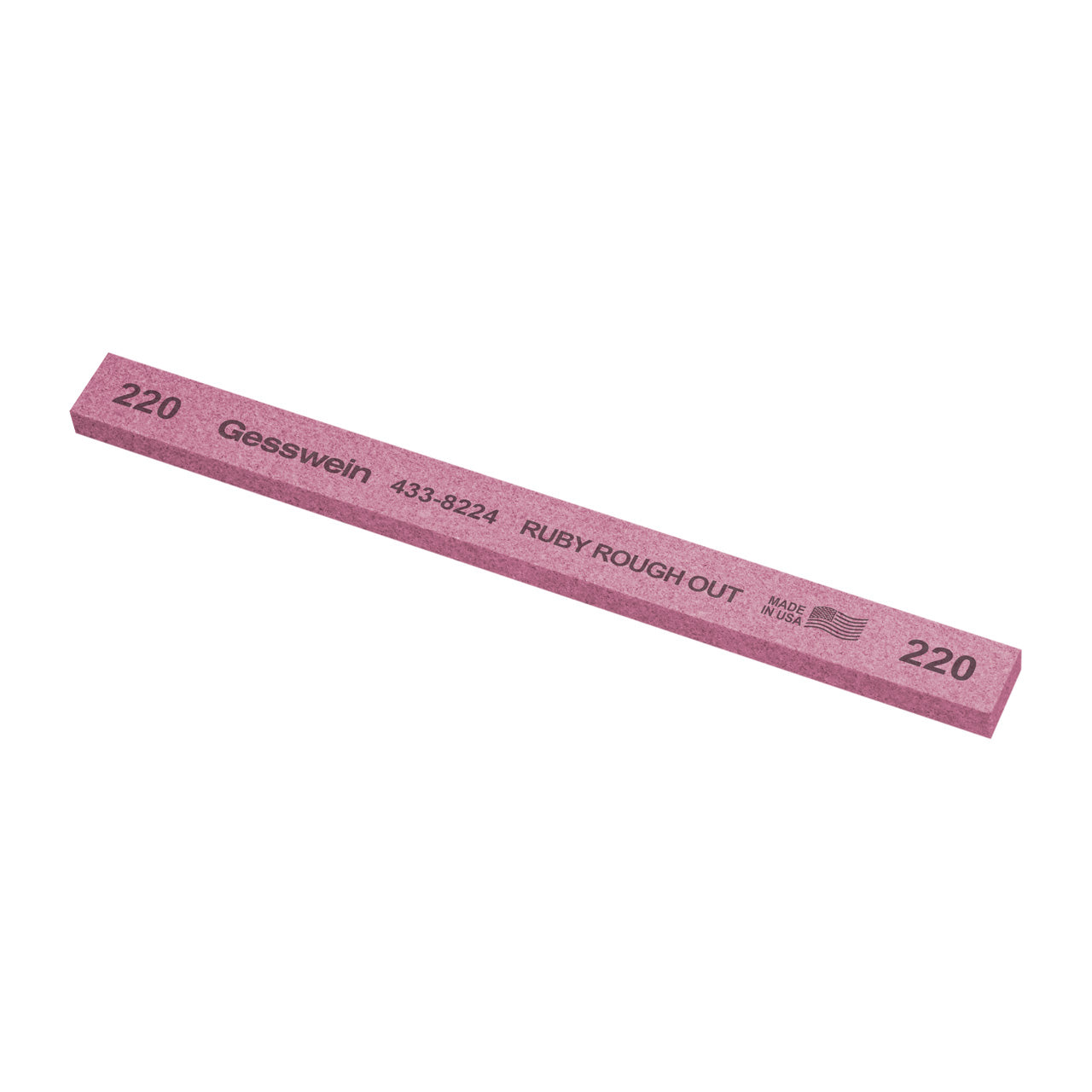 Gesswein® Ruby Rough Out Stones - 1/2" x 1/4" x 6", 220 Grit (Pkg. of 12)