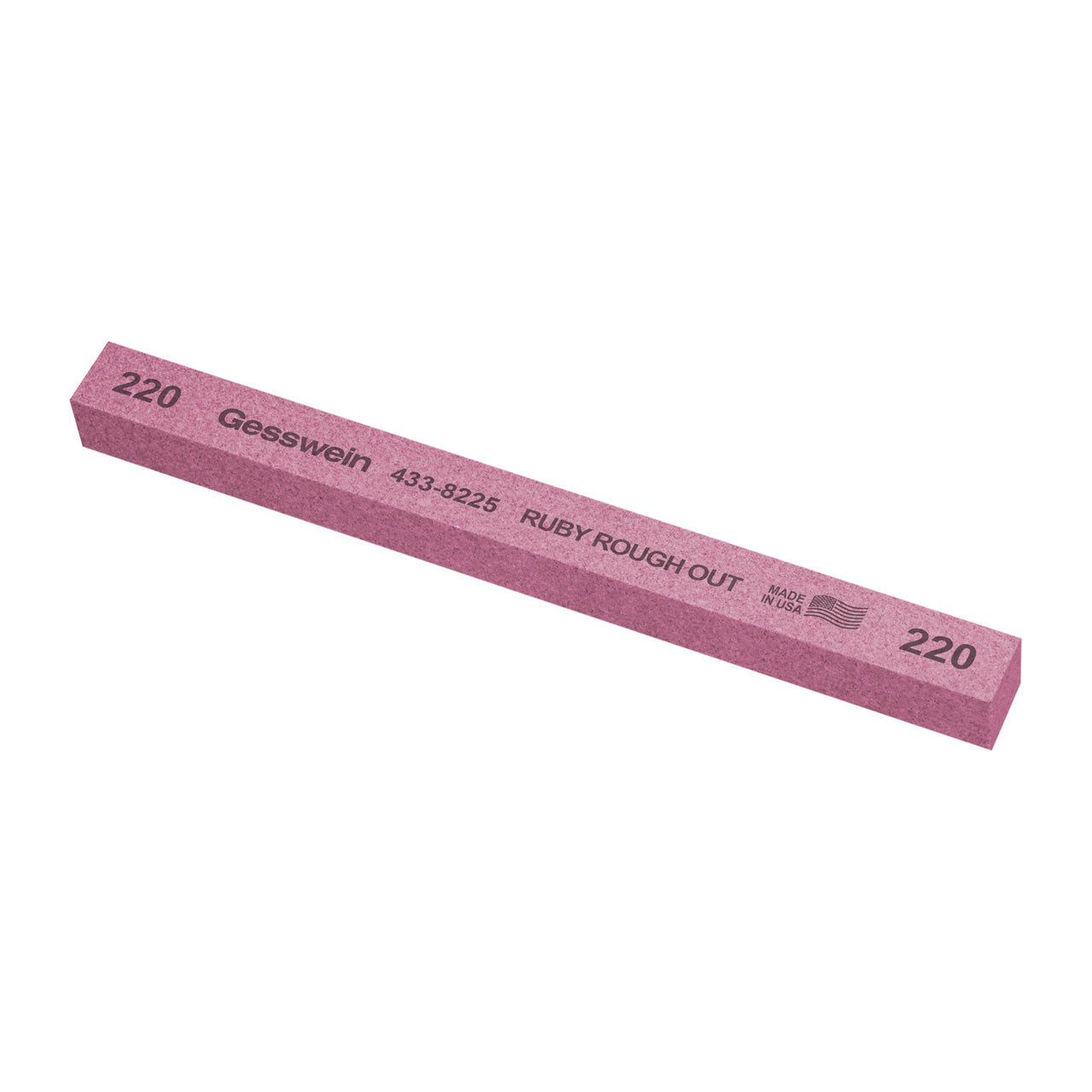 Gesswein® Ruby Rough Out Stones - 1/2" x 1/2" x 6", 220 Grit (Pkg. of 6)