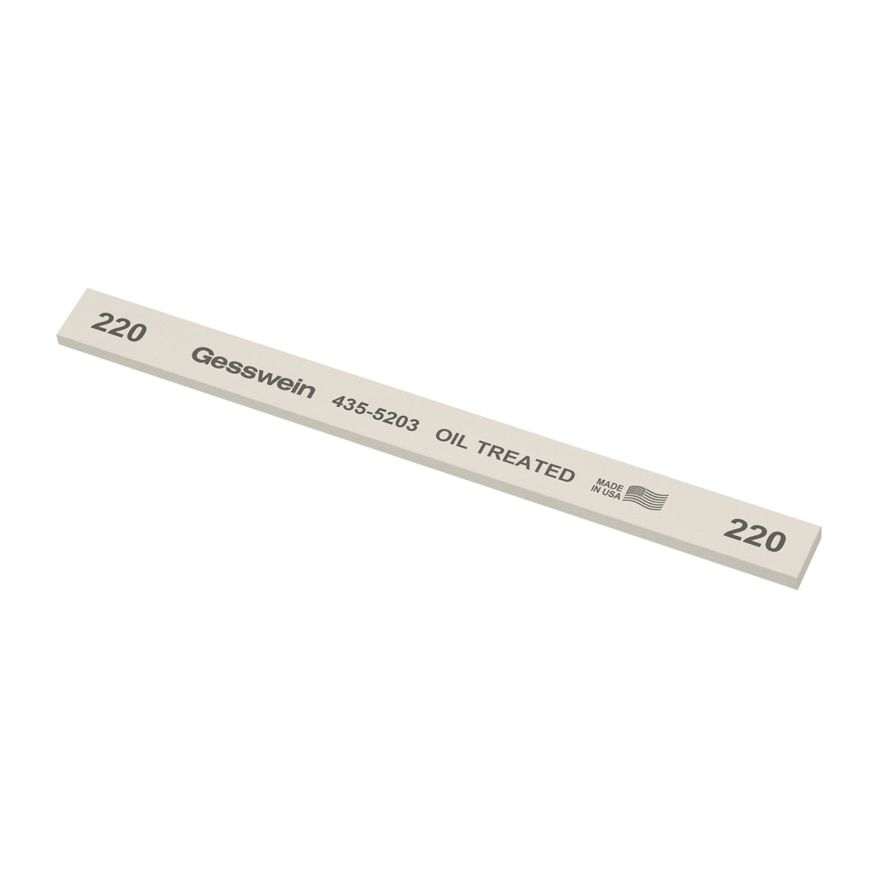Gesswein® Oil-Treated Stones - 1/2" x 1/8" x 6", 220 Grit (Pkg. of 12)