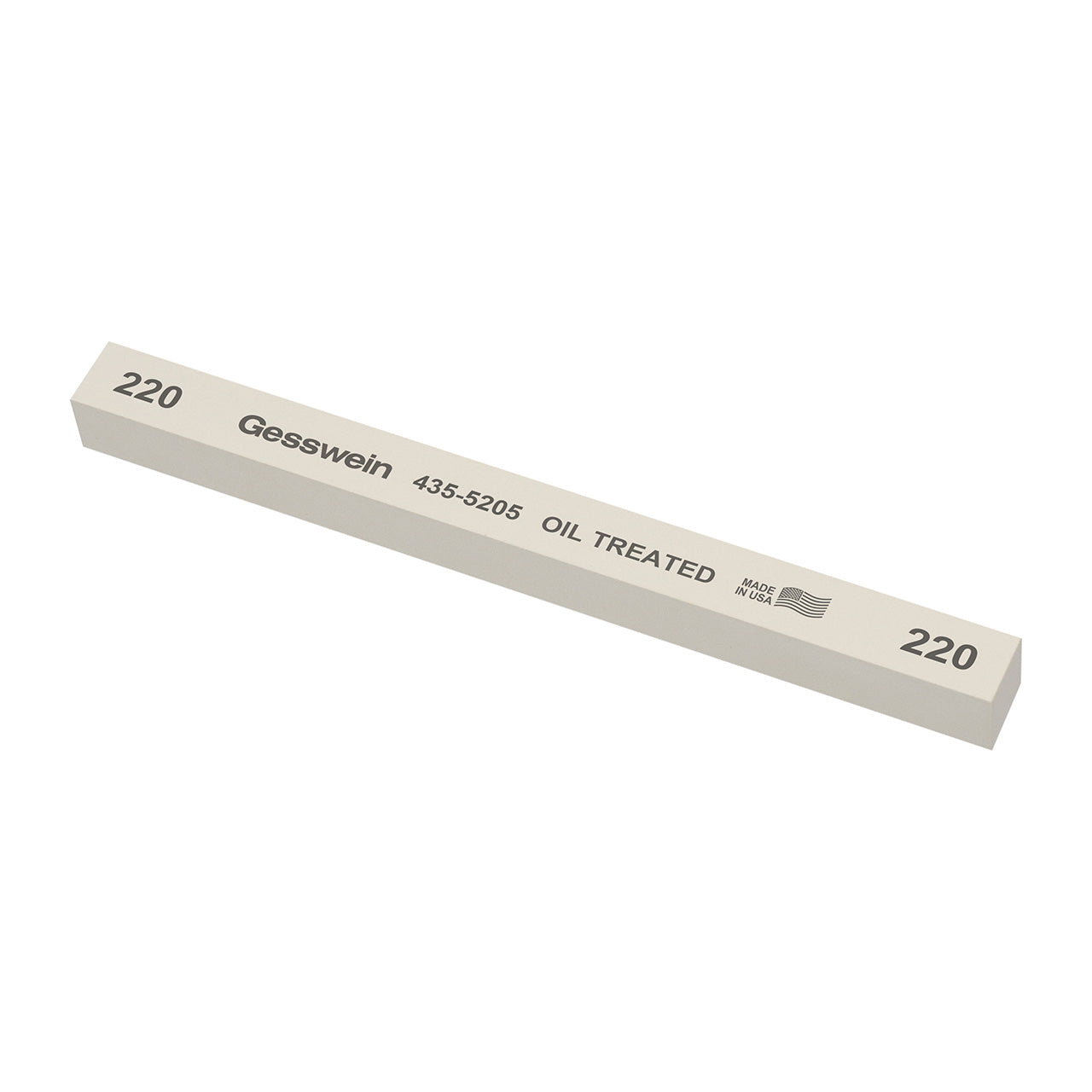 Gesswein® Oil-Treated Stones - 1/2" x 1/2" x 6", 220 Grit (Pkg. of 6)