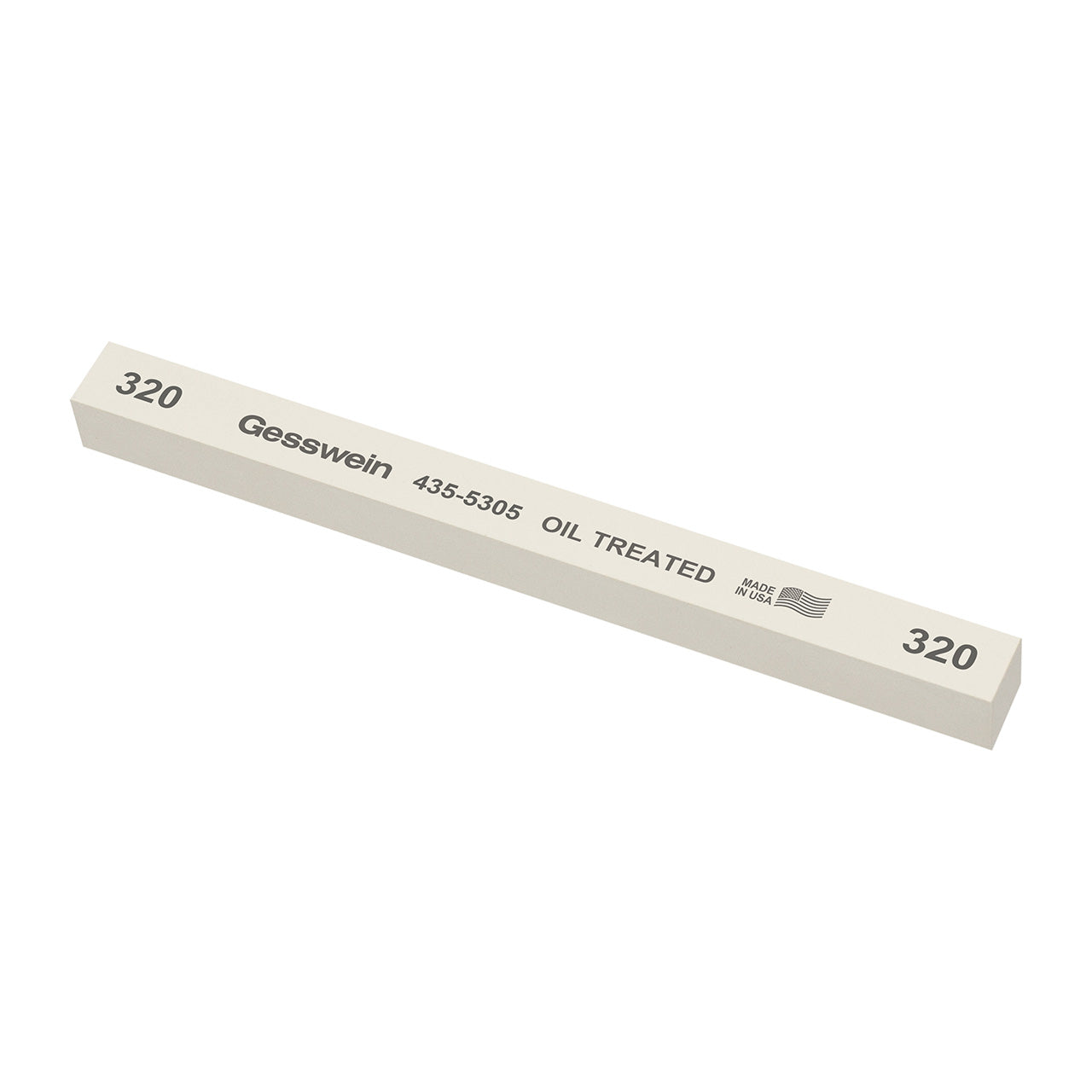 Gesswein® Oil-Treated Stones - 1/2" x 1/2" x 6", 320 Grit (Pkg. of 6)