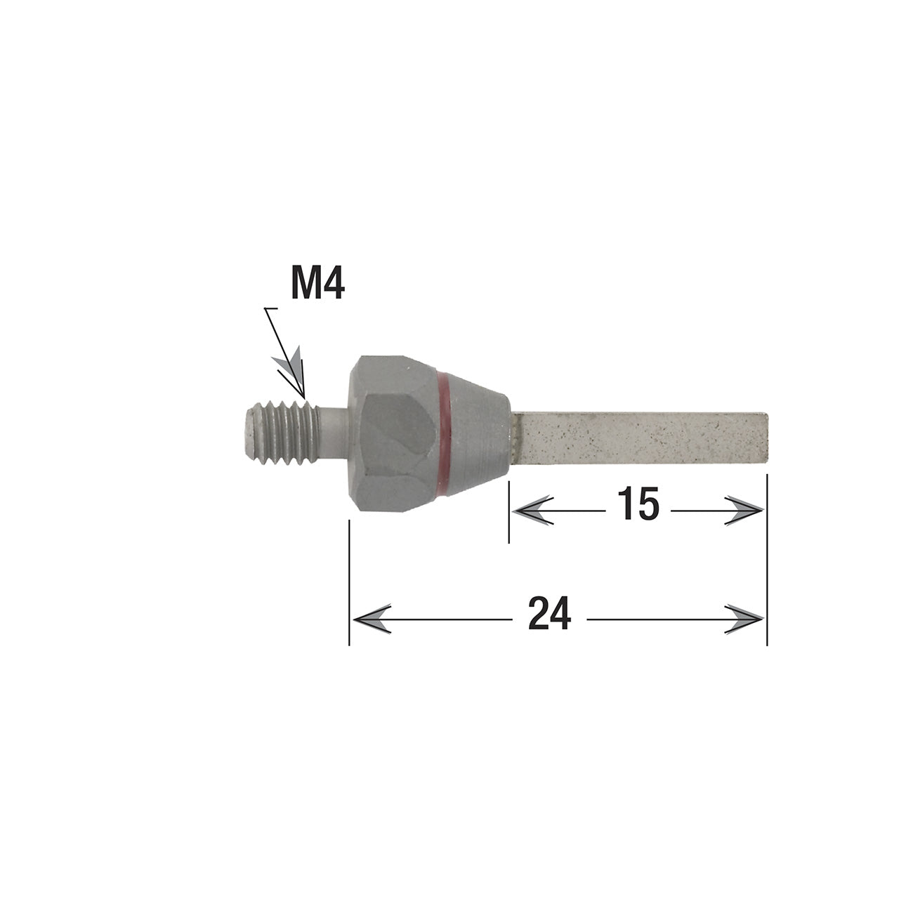 Mounted Diamond Stones - Flat 3 x 1 x 15, 500 grit