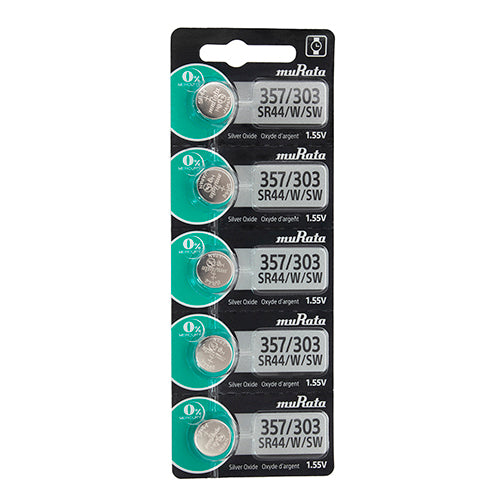 Sony® Murata Silver Oxide Watch Batteries - 303/357 (Pkg. of 5)