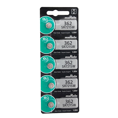 Sony® Murata Silver Oxide Watch Batteries - 362 (Pkg. of 5)