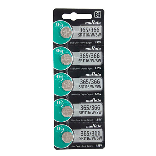 Sony® Murata Silver Oxide Watch Batteries - 365 / 366 (Pkg. of 5)