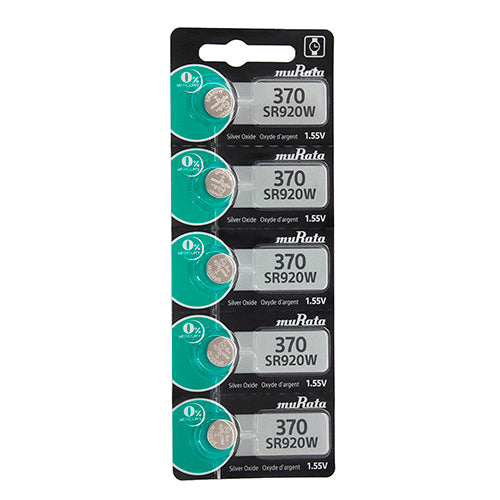 Sony® Murata Silver Oxide Watch Batteries - 370 (Pkg. of 5)