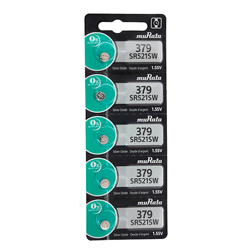 Sony® Murata Silver Oxide Watch Batteries - 379 (Pkg. of 5)