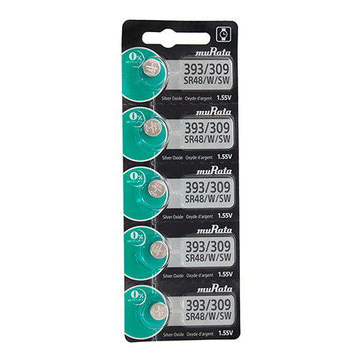 Sony® Murata Silver Oxide Watch Batteries - 309 / 393 (Pkg. of 5)