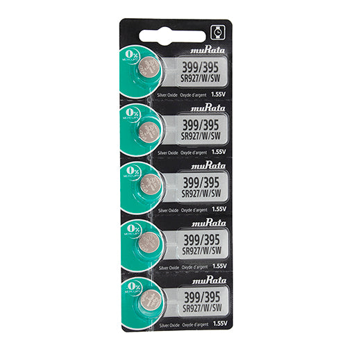 Sony® Murata Silver Oxide Watch Batteries - 395 / 399 (Pkg. of 5)