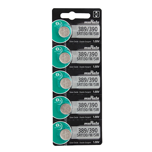 Sony® Murata Silver Oxide Watch Batteries - 389/390 (Pkg. of 5)