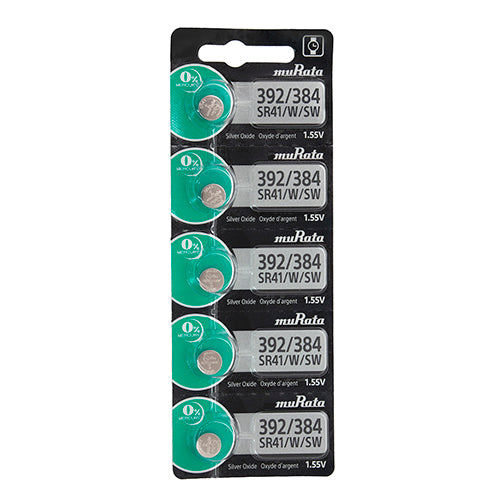 Sony® Murata Silver Oxide Watch Batteries - 384/392 (Pkg. of 5)