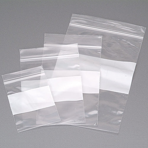 Economy Clear Zip Bags with Write-On Area - 3" x 4"