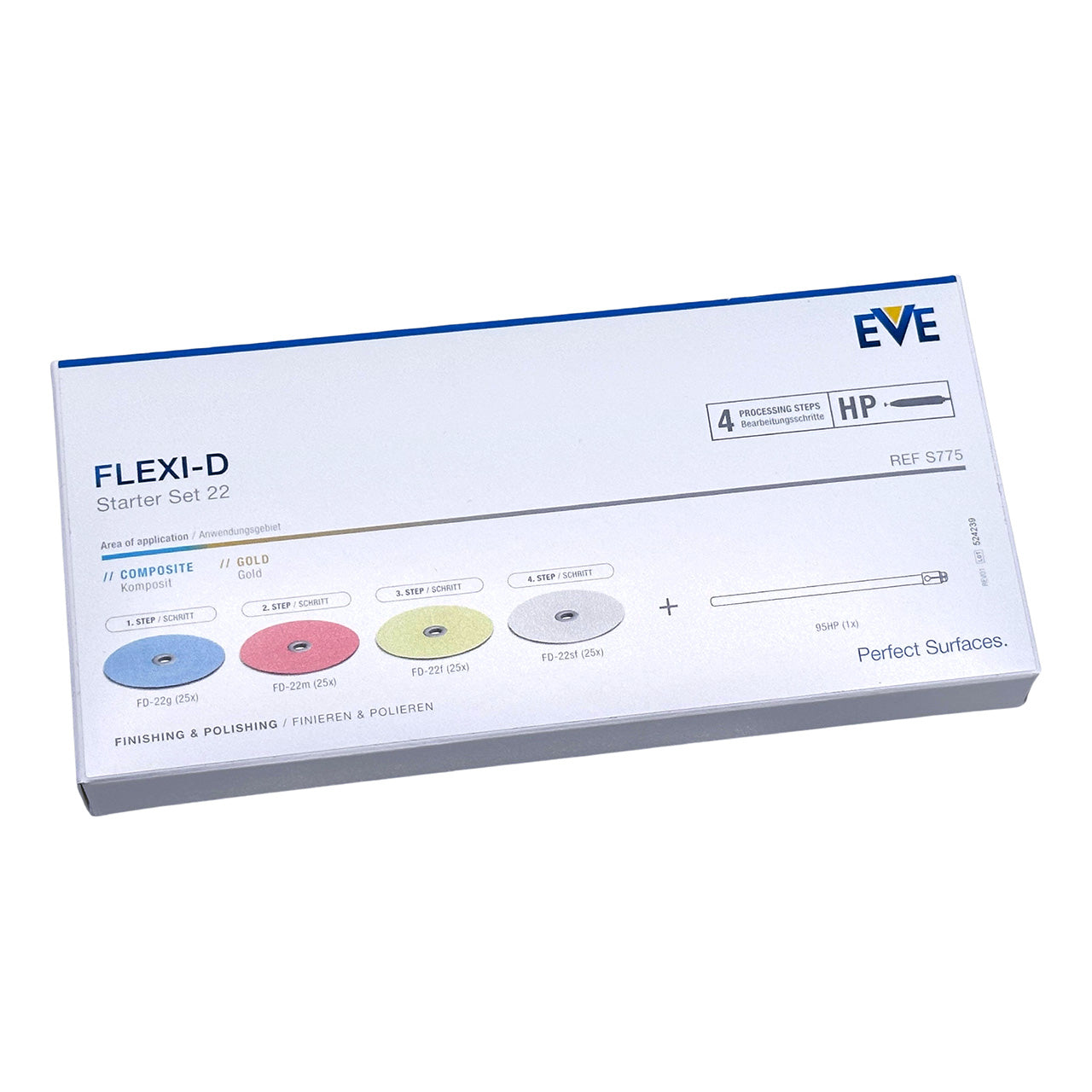 EVE® Pop-on Plastic Back Sanding Discs Starter Set-7/8" (Set of 101)